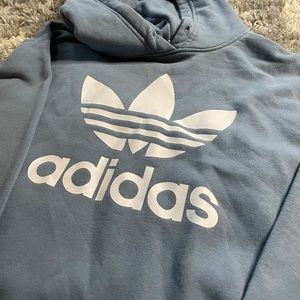 Adidas Cropped Blue Hoodie